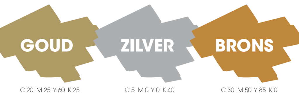 cmyk goud zilver brons